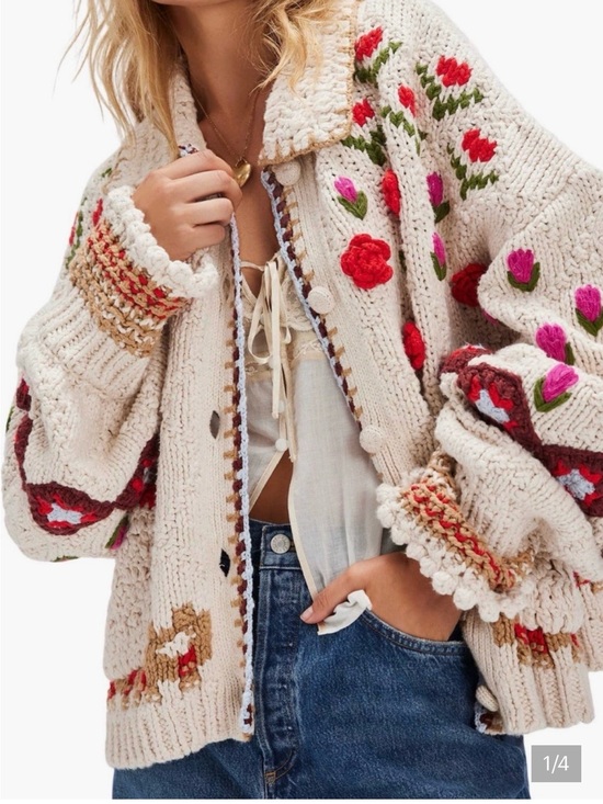 Free People Sweaters - Free People Rosebud Oversized Cardigan Sweater